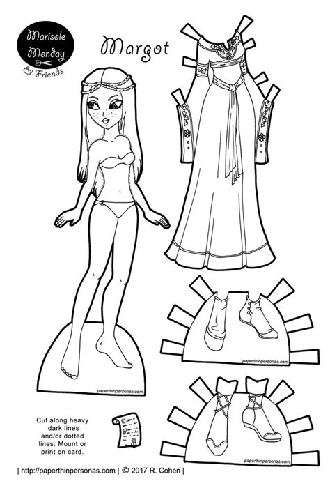 Medieval Fantasy Princess Paper Doll To Print In Color Or Black And