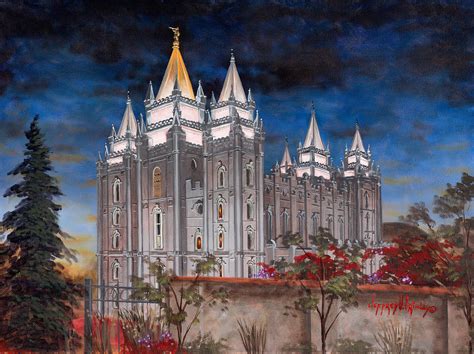 Salt Lake Temple Painting By Jeff Brimley Pixels