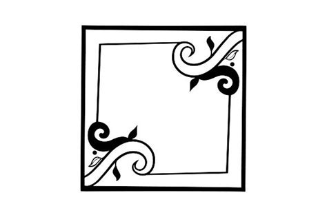 Square Monogram Frame Svg Cut File By Creative Fabrica Crafts