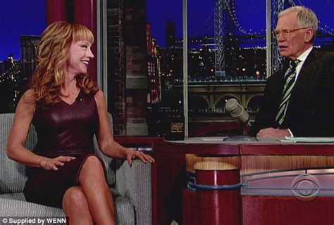 Comedian Kathy Griffin Goes On David Letterman Wearing A Spray On