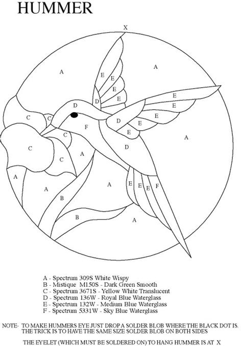 Free Printable Stained Glass Patterns Hummingbird And Fuschia Hummingbird Round Suncatcher