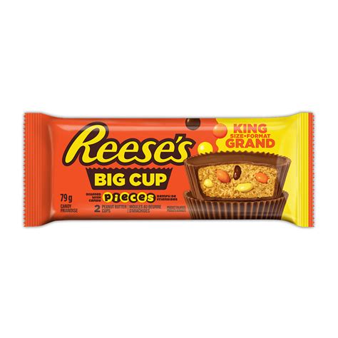Reeses Stuffed With Pieces Big Cup Peanut Butter King Size Candy 79g