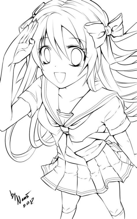Get This Cute Anime Girl Face Coloring Pages Free Printable Sm17