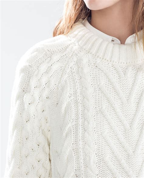 Cable Knit Sweater With Opening From Zara Girls Fall Fashion