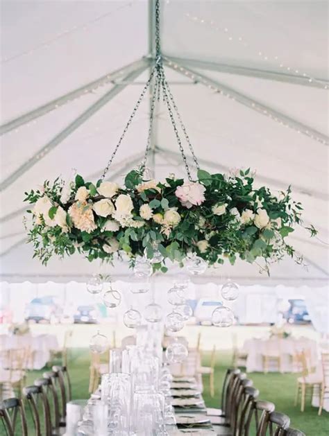 29 Gorgeous Wedding Floral Chandeliers That Will Blow Your Mind