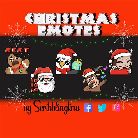 Christmas Emotes Christmas Twitch Emotes Christmas Emote Etsy Uk