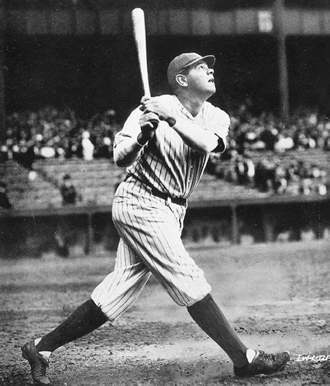 Babe Ruth Hits Home Run Twenties Babe Ruth Baseball Players