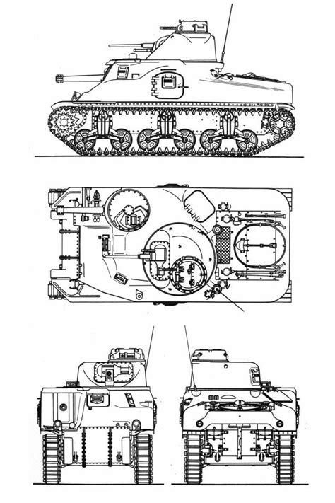 M3a1 Lee Medium Tank Us Army 1942 Танк Изобретения Чертежи