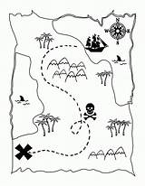 Treasure Map Coloring Printable Popular Activity sketch template
