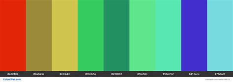 2 Colors Palette E22407 9a8a3a Cfc44d Colorswall