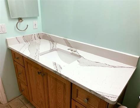 Britannica Cambria Quartz Granite Quartz Countertops Bathroom