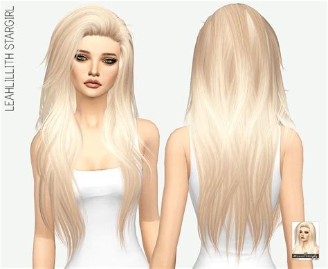 Ts4 Leahlillith Stargirl Solids Sims Hair Sims 4 Long Hair Styles
