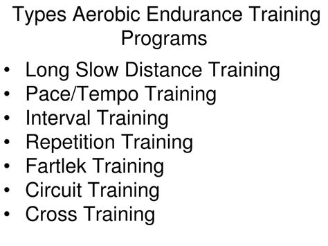 Ppt Aerobic Endurance Training Powerpoint Presentation Free Download