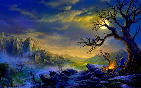 Fantasy Landscape Art Artwork Nature Scenery Wallpaper 2560x1600