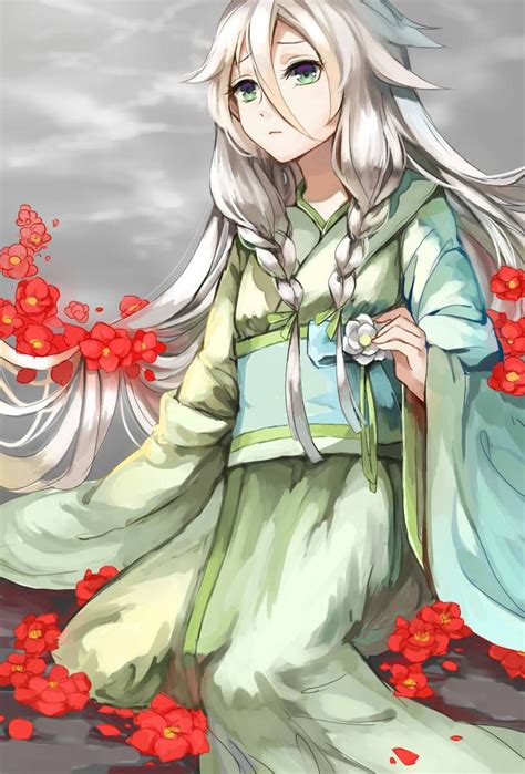 Ia From Vocaloid Is Wearing A Beautiful Greenish Blue Kimono In This