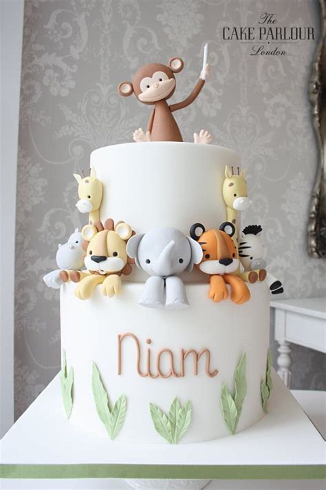 Animals Birthday Cake Animal Birthday Cakes Baby Boy Birthday Cake