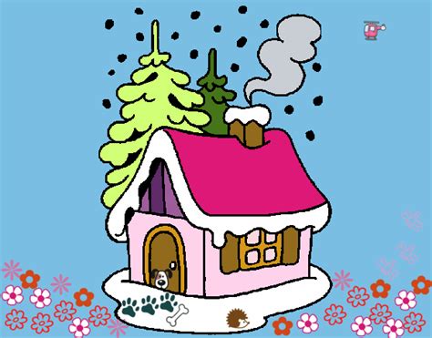 Dibujo De Casa En La Nieve Pintado Por En Dibujos Net El D A A Las Imprime
