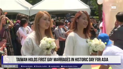 Taiwan Holds First Gay Marriages In Historic Day For Asia Youtube