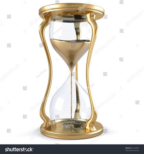 Gold Hourglass Golden Stream Flowing Down Stock Illustration 79104097 Shutterstock