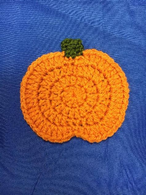 Pumpkin Coaster Crochet Pattern Pumpkin Appliqué Crochet Etsy