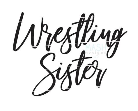wrestling sister svg wrestling svg file wrestling sis svg etsy australia