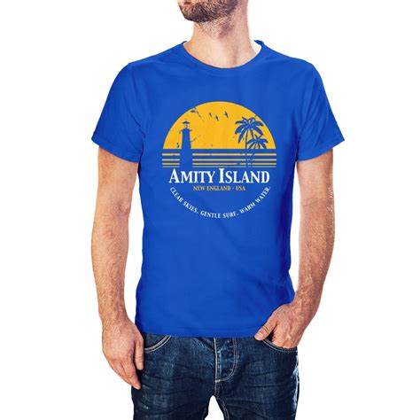 Jaws Inspired Amity Island T Shirt Postees