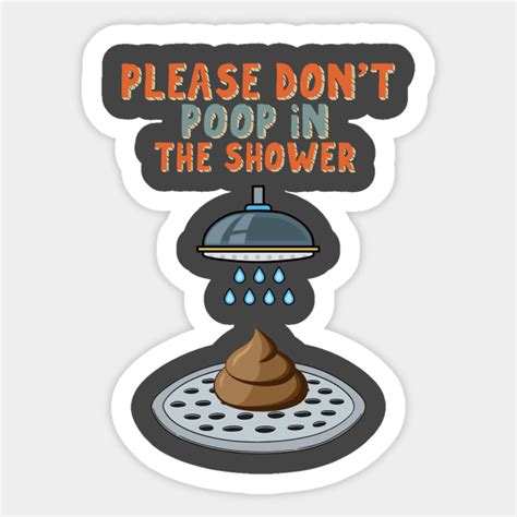 Please Dont Poop In The Shower Poop Turd Funny Cartoon Bath Waffle