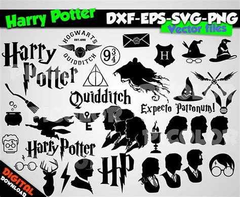 Download Harry Potter svg silhouette stencil files ...