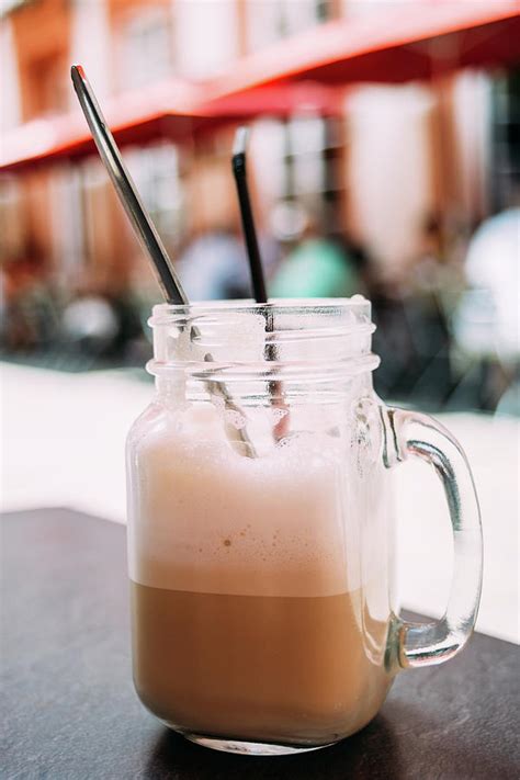 Iced Coffee In Mason Jar Photograph By Pati Photography Pixels