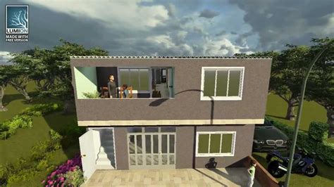 De dos pisos con acabados en piedra y madera, amplios balcones y terrazas. ARQUITECTURA 3D - SEGUNDO PISO JOSE HERNANDEZ - YouTube