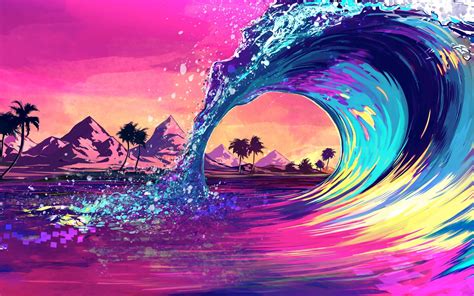 1680x1050 Resolution Retro Wave Ocean 1680x1050 Resolution Wallpaper Wallpapers Den