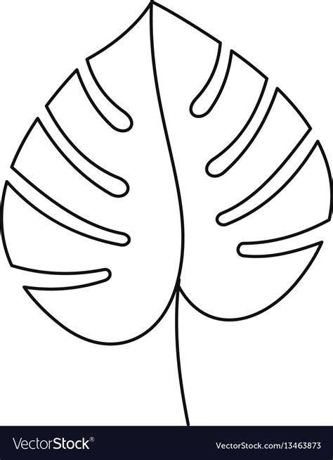 Printable Monstera Leaf Outline Customize And Print