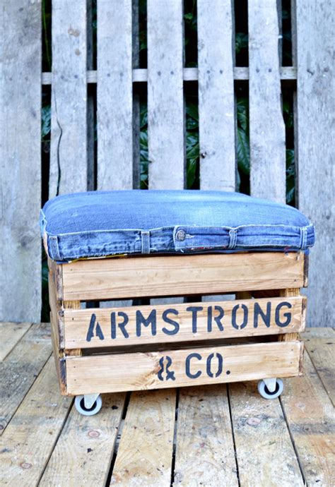 An Innovative Ikea Knagglig Hack Creating A Denim Ottoman With Storage