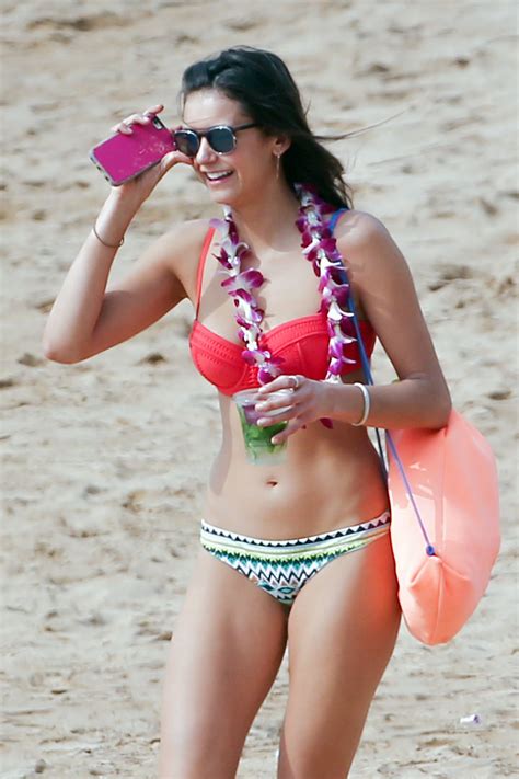 Nina Dobrev In A Bikini At The Beach In Miami CelebMafia