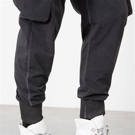 Black Oil Nylon Cargo Pantswolfensson