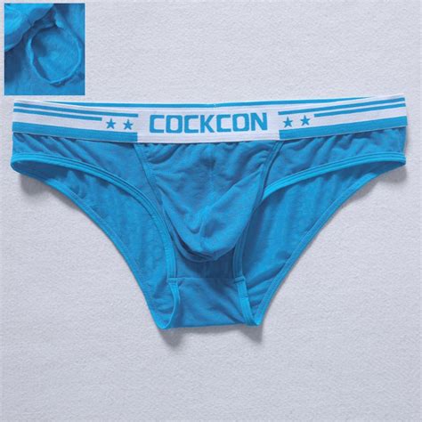 Cockcon Brand Open Front Hole Sexy Men Undewear Big Penis Pouch Bulge