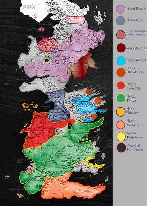 Game Of Thrones Houses Map Maps Location Catalog Online