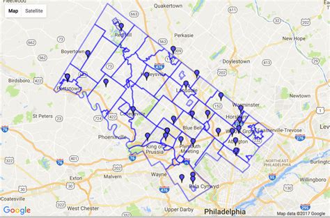 Map Of Montgomery County Pa Maping Resources