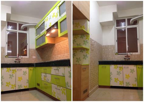 Live Working Indian Modular Kitchen Design Detail Simple With Vibrant