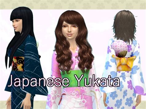 Japanese Yukata For Female In 6 Patterns Found In Tsr Category Sims 4