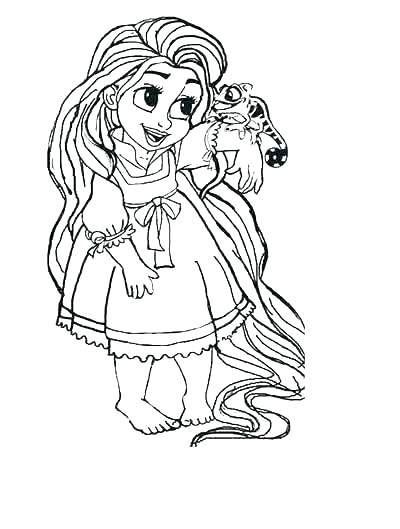 Tangled Baby Rapunzel Coloring Page