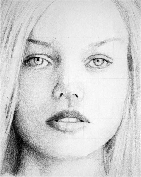 Sketch - Female Face by PMucks | Female face drawing, Face proportions ...