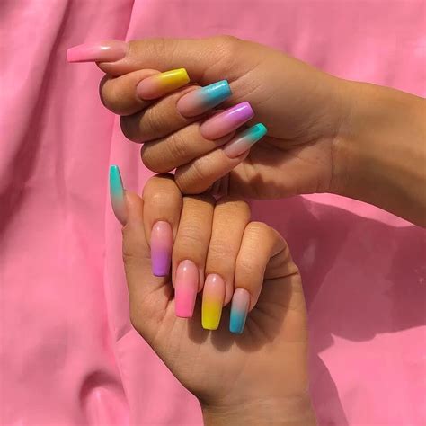 Fake Gel Nails False Nails Ombre Nails Spring Nail Trends Spring Nails Pretty Pedicures