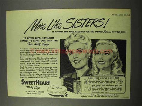 Az1122 1945 Sweetheart Soap Ad More Like Sisters Old