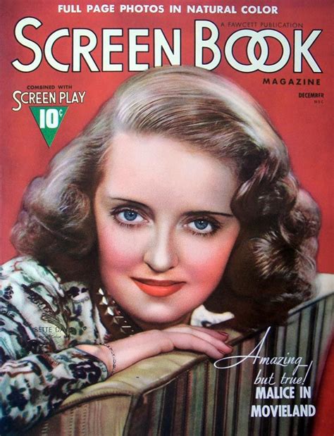 bette davis on the cover of screen book magazine usa december 1937 golden age of hollywood