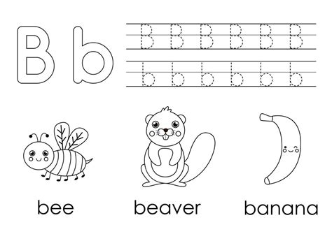 Learning English Alphabet For Kids Letter B Coloring Book 8813609