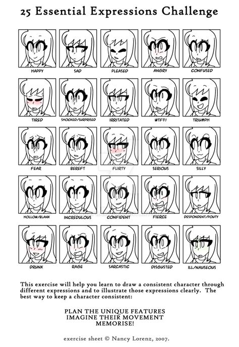 25 Essential Expressions Challenge By Akapiiart On Deviantart