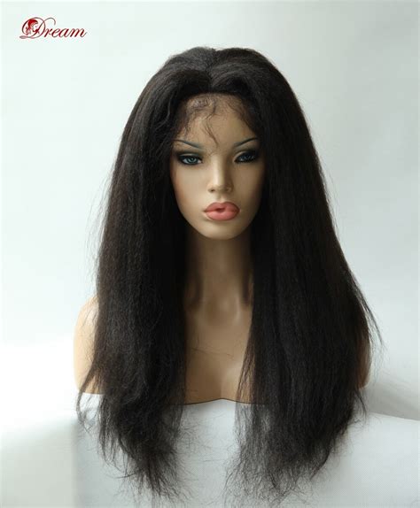 7a Peruvian Virgin Hair Kinky Straight Human Hair Wigs For Black Women
