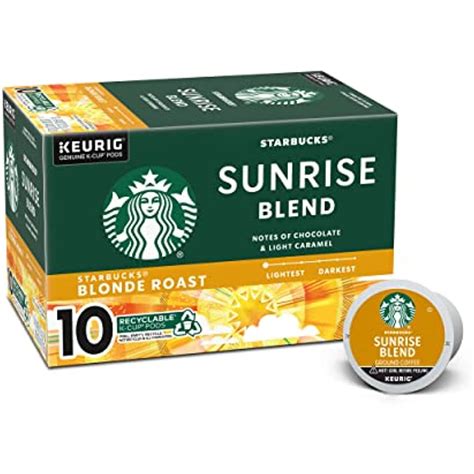 Starbucks Sunrise Blend Coffee K Cup Pods Blonde Roast Coffee Pods