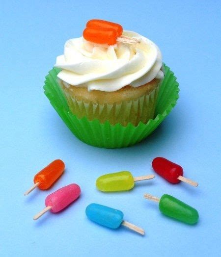 Popsicle Cupcakes Popsicles Mike And Ike Candies And Flat Toothpicks